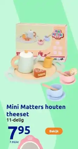 Action Mini Matters houten theeset aanbieding