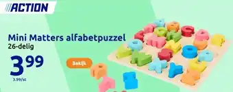 Action Mini Matters alfabetpuzzel aanbieding