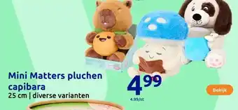 Action Mini Matters pluchen capibara aanbieding
