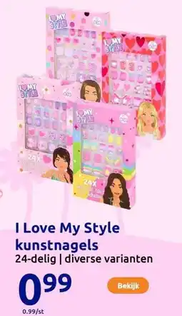 Action I Love My Style kunstnagels aanbieding