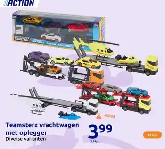 Action Teamsterz vrachtwagen met oplegger aanbieding