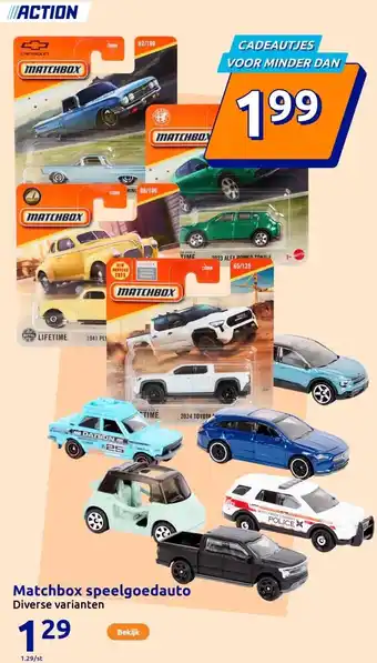 Action Matchbox speelgoedauto aanbieding