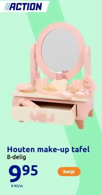 Action Houten make-up tafel aanbieding