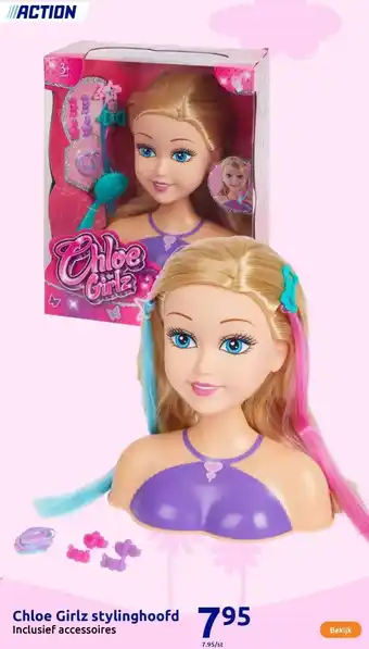 Action Chloe Girlz stylinghoofd aanbieding