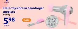 Action Klein-Toys Braun haardroger speelset aanbieding