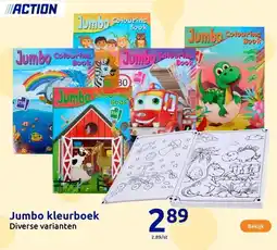 Action Jumbo kleurboek aanbieding