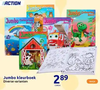Action Jumbo kleurboek aanbieding