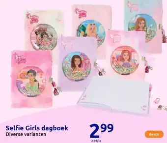 Action Selfie Girls dagboek aanbieding