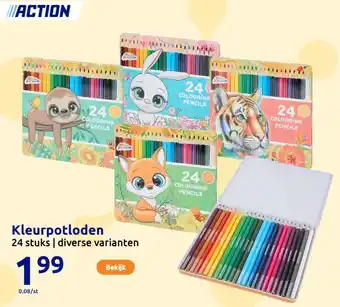 Action Kleurpotloden aanbieding