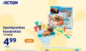 Action Speelgoedset hondenklei aanbieding