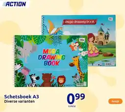 Action Schetsboek A3 aanbieding