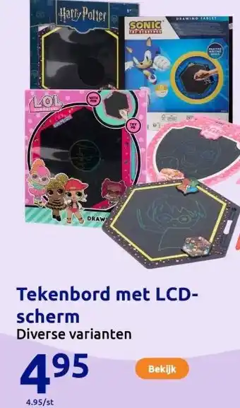 Action Tekenbord met LCD-scherm aanbieding