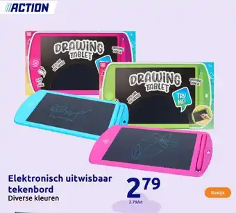 Action Elektronisch uitwisbaar tekenbord aanbieding