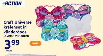 Action Craft Universe kralenset in vlinderdoos aanbieding