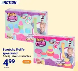 Action Stretchy fluffy speelzand aanbieding