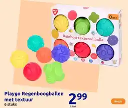 Action Playgo Regenboogballen met textuur aanbieding