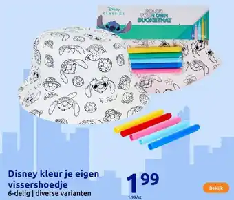 Action Disney kleur je eigen vissershoedje aanbieding