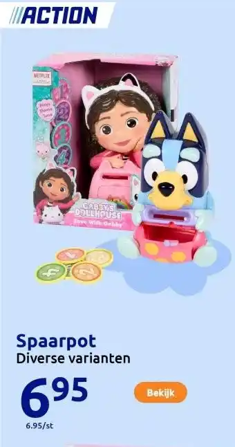 Action Spaarpot aanbieding