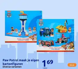 Action Paw Patrol maak je eigen kartonfiguren aanbieding
