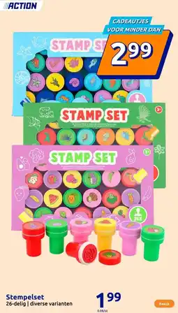 Action Stempelset aanbieding