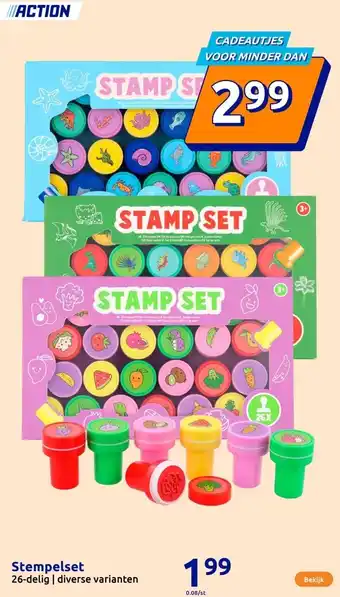 Action Stempelset aanbieding