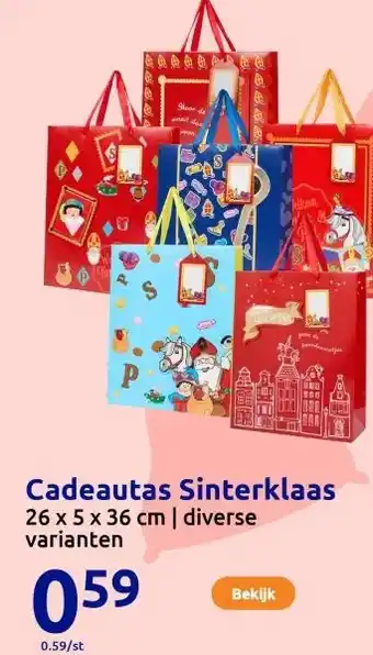 Action Cadeautas Sinterklaas aanbieding