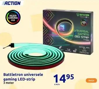 Action Battletron universele gaming LED-strip aanbieding