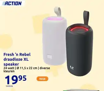 Action Fresh ’n Rebel draadloze XL speaker aanbieding
