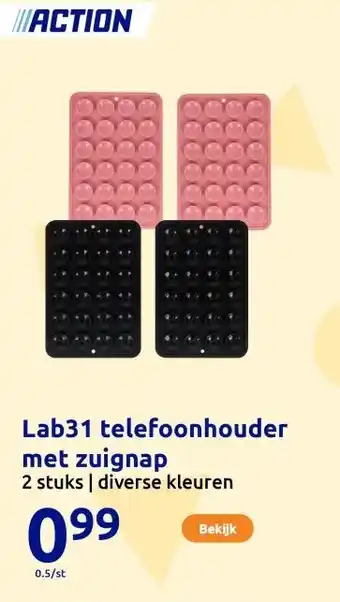Action Lab31 telefoonhouder met zuignap aanbieding