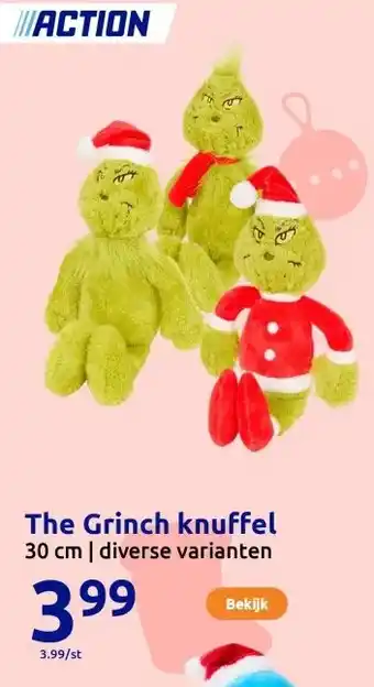 Action The Grinch knuffel aanbieding