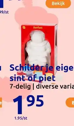 Action Schilder je eigen sint of piet aanbieding