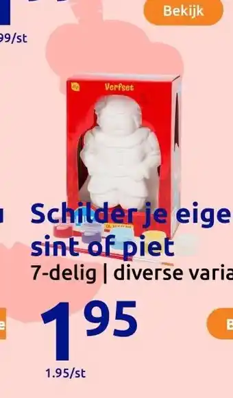 Action Schilder je eigen sint of piet aanbieding