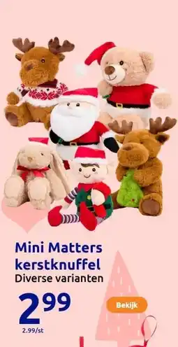 Action Mini Matters kerstknuffel aanbieding
