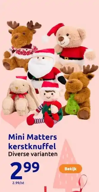 Action Mini Matters kerstknuffel aanbieding