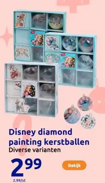 Action Disney diamond painting kerstballen aanbieding
