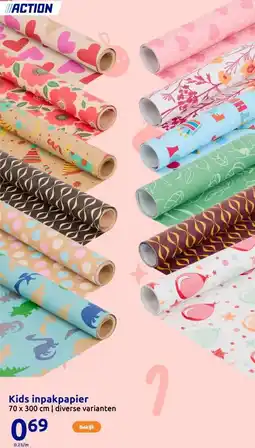 Action Kids inpakpapier aanbieding