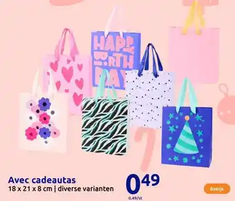 Action Avec cadeautas aanbieding