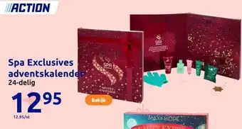 Action Spa Exclusives adventskalender aanbieding