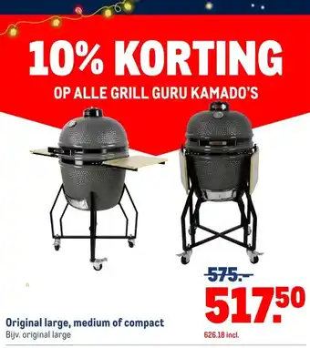 Makro ALLE GRILL GURU KAMADO'S aanbieding