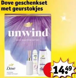 Kruidvat Dove geschenkset met geurstokjes aanbieding