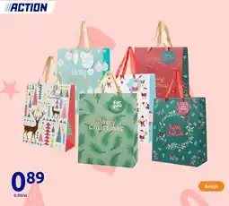 Action Cadeautas met vacht aanbieding