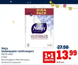 Makro Nalys keukenpapier vochtvangers aanbieding