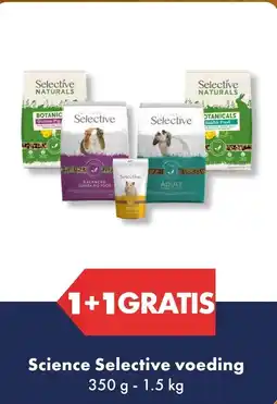 Huisdier Voordeelshop 1+1 GRATIS Science Selective voeding aanbieding