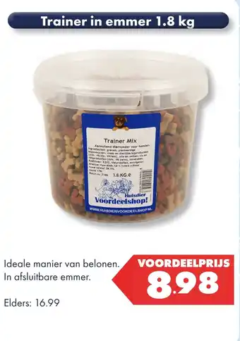 Huisdier Voordeelshop Trainer in emmer 1.8 kq aanbieding