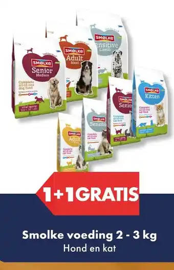 Huisdier Voordeelshop 1+1 GRATIS Smolke voeding 2 - 3 kg aanbieding