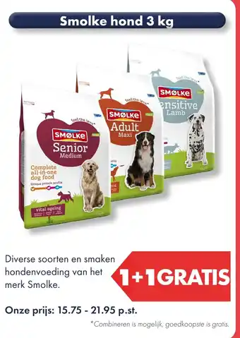 Huisdier Voordeelshop Smolke hond 3 kg aanbieding