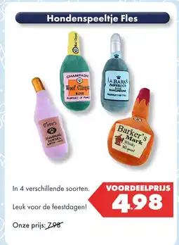Huisdier Voordeelshop Hondenspeeltje Fles aanbieding
