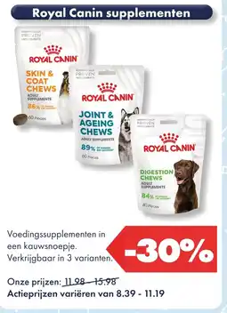 Huisdier Voordeelshop Royal Canin supplementen aanbieding
