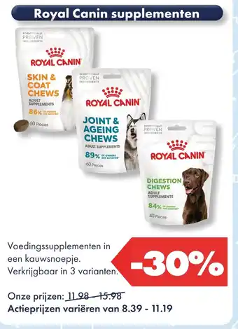 Huisdier Voordeelshop Royal Canin supplementen aanbieding
