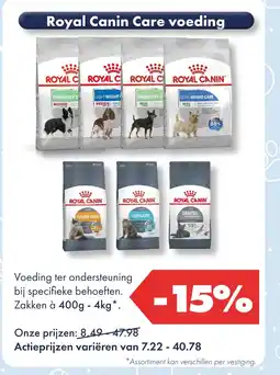 Huisdier Voordeelshop Royal Canin Care voeding aanbieding